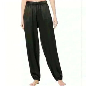 NWT! House Of Harlow 1960 Black Satin Sleep Pant